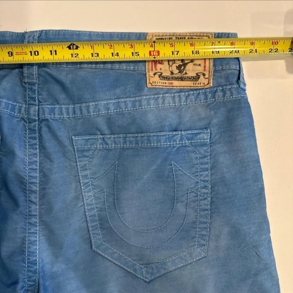 True Religion‎ Jean Shorts size 40 distressed, baggy fit, denim shorts